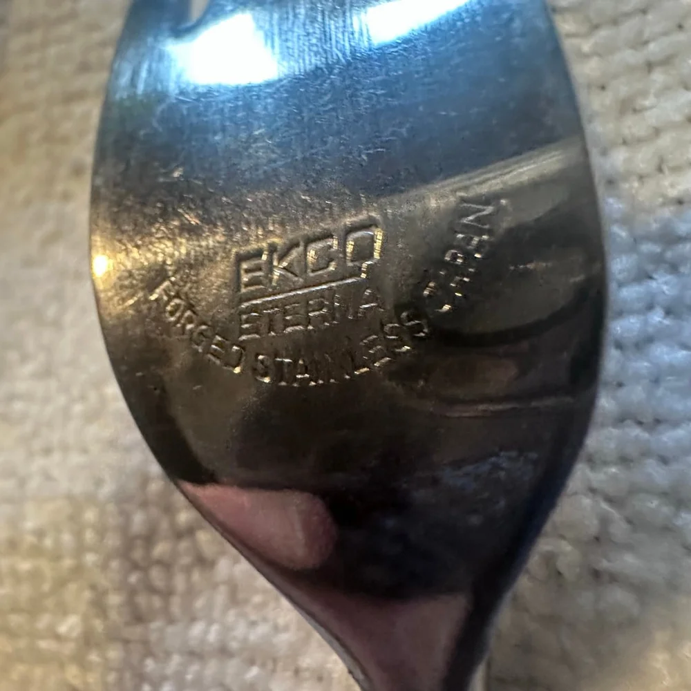 Vintage EKCO Eterna Stainless Canoe Muffin Salad/Dinner Fork Lot EKS37 Japan MCM